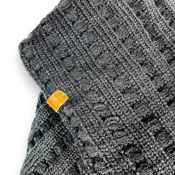 4 for $40 SALE! Bickley + Mitchell Fleece Cable Knit Unisex Scarf, Black, OS - Picture 2 of 9